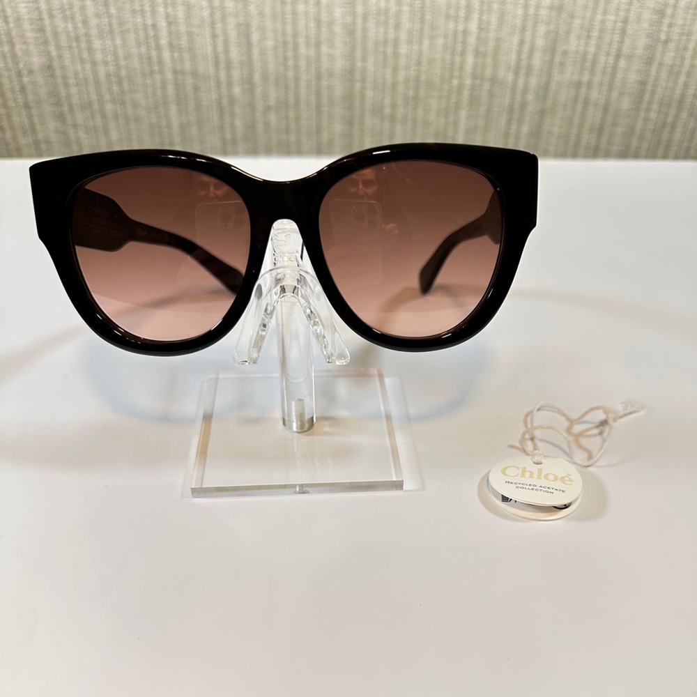 Chloé CH0192S 002 Havana Cat-Eye Sunglasses Gradient Lens